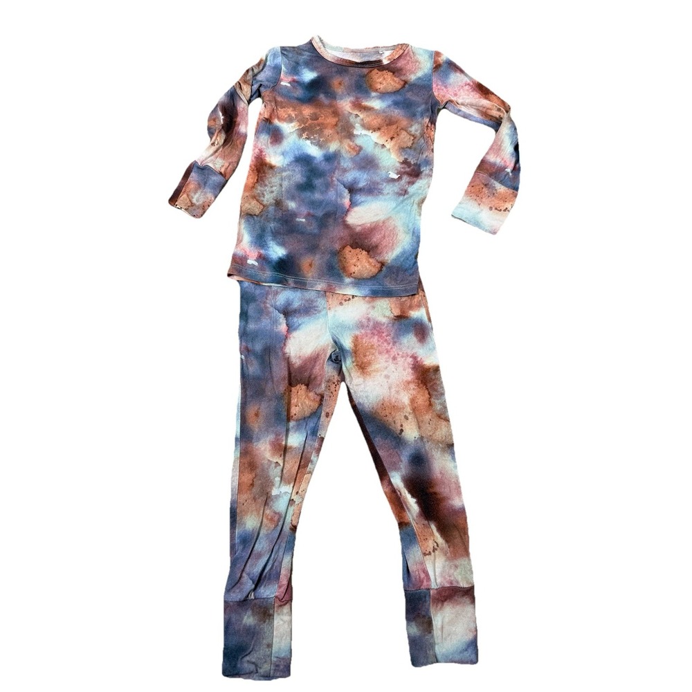 Kuggies Pajama Set Toddler Unisex Size 3T‎ Watercolor Bamboo Soft Sleepwear